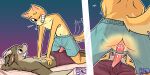 andromorph anthro av-15 blush blush_lines bodily_fluids bovid boxers_(clothing) boxers_only canid canine canis caprine clothed clothing cutaway domestic_dog dripping duo easy_access genital_fluids genitals glistening glistening_genitalia glistening_penis glistening_vulva goat happy happy_sex hi_res humanoid_genitalia humanoid_penis intersex intersex/male male mammal mastectomy_scar penetration penis precum prodding scar sex shallow_penetration shiba_inu spitz straddling through_clothing through_underwear topless underwear underwear_only vaginal vaginal_fluids vaginal_penetration vulva wet