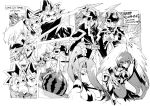  armor breasts card claws cyber_slash_harpie_lady dated duel_monster enotou_(enotou_moi) fake_horns food fruit gloves greyscale hair_over_one_eye harpie_lady harpie_queen hat helmet holding holding_card horned_helmet horns jonouchi_katsuya large_breasts long_hair mazaki_anzu monochrome muto_yugi ponytail silent_magician silent_magician_lv4 silent_swordsman silent_swordsman_lv3 swimsuit watermelon wizard_hat yami_yugi yu-gi-oh! 