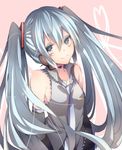  aqua_eyes aqua_hair bad_id bad_pixiv_id hatsune_miku headphones long_hair necktie smile solo twintails umigumo_yuuna vocaloid 