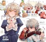  +++ 0coze 1boy 1girl :&lt; ^_^ ahoge alcohol animalization armor beer black_dress black_hair blonde_hair blush braid cat chibi chibi_inset closed_eyes closed_mouth cocktail cocktail_glass collar commentary crossed_arms crying crying_with_eyes_open cup dress drinking_glass drunk earrings english_text feather_earrings feathers flower flying_sweatdrops fox frilled_collar frilled_cuffs frills frown glass gradient_hair grey_hair hair_between_eyes hair_flower hair_ornament half-closed_eyes happy_aura highres holding holding_cup hoop_skirt japanese_armor japanese_clothes jewelry juliet_sleeves kimono klara_charmwood kote kurokote laughing long_sleeves maid maid_headdress martini medium_hair messy_hair mismatched_earrings multicolored_hair nijisanji nijisanji_en open_mouth orange_eyes pleated_dress pout puffy_sleeves red_kimono ryoma_barrenwort short_hair side_braids sidelocks smile striped_clothes striped_dress symbol-only_commentary teapot tears twin_braids two-tone_hair vertical-striped_clothes vertical-striped_dress water white_background white_collar white_flower white_headdress white_sleeve_cuffs white_streaks yellow_eyes yukata 