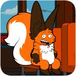 3_toes ambiguous_gender bus canid canine commercial_vehicle digital_media_(artwork) dizzymilky feet flat_colors fox fur hi_res i&#039;m_in_danger_(meme) inside_bus inside_vehicle mammal meme orange_body orange_fur reaction_image redraw sticker telegram_sticker the_simpsons timmy_fox toes vehicle