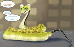 animal_genitalia cloaca dialogue dreamworks female feral genitals hi_res kung_fu_panda lurkrow master_shifu master_viper pregnant reptile scalie snake solo speech_bubble viper