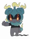  absurdres alternate_form artist_request closed_mouth colored_sclera full_body highres marshadow marshadow_(zenith) official_art outstretched_arm pokemon pokemon_(creature) pokemon_focus pokemon_sm red_sclera simple_background solo standing third-party_source white_background yellow_eyes 