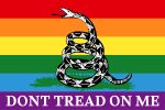 2021 ambiguous_gender don&#039;t_tread_on_me english_text feral gadsden_flag grass hi_res lgbt_pride plant politics pride_colors rainbow_pride_colors reptile scales scalie snake solo text thespoondragon vector