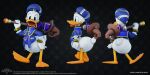 2024 2:1 3_toes 3d_(artwork) 4_fingers anatid anseriform anthro artist_name avian beak bird black_background black_eyes blue_clothing blue_hat blue_headwear blue_sclera blue_shirt blue_topwear bottomless bottomless_anthro bottomless_male bracelet clothed clothed_anthro clothed_male clothing colored digital_media_(artwork) disney donald_duck duck english_description english_text feet fingers fist front_view fur gold_(metal) gold_bracelet gold_jewelry hat headgear headwear hi_res holding_wand jewelry kingdom_hearts light lighting logo male male_anthro membrane_(anatomy) michele_garzia open_beak open_mouth open_smile orange_beak orange_feet pattern_background pockets rear_view red_tongue shaded shirt side_view simple_background smile smiling_at_viewer solo square_enix tail text toes tongue topwear webbed_feet white_body white_fur white_tail zipper