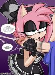2025 3:4 after_oral alternative_fashion amy_rose anthro anthro_on_anthro balls big_penis blue_body blue_fur bodily_fluids clothed clothing cum cumshot dankodeadzone dialogue digital_drawing_(artwork) digital_media_(artwork) ejaculation english_text eulipotyphlan eyewear female fur genital_fluids genitals goth green_eyes hair handjob hat headgear headwear hedgehog hi_res humanoid_genitalia humanoid_penis insulting_partner kiss_mark lipstick_on_penis male male/female mammal masturbation mean penile penis pink_body pink_fur pink_hair sega sex sonic_the_hedgehog sonic_the_hedgehog_(series) speech_bubble talking_to_another talking_to_partner text