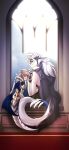 absurd_res ahegarou animal_humanoid armor canid canid_humanoid canine canine_humanoid corrin_(fire_emblem) corrin_(fire_emblem)_(male) duo entwined_tails femboy fire_emblem fire_emblem_fates fire_emblem_heroes hair hi_res human humanoid keaton_(fire_emblem) long_hair male male/male mammal mammal_humanoid nintendo nuzzling size_difference smile tail tail_coil wolf_humanoid wolfskin