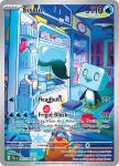  analog_clock animal_focus artist_name book bottle card_(medium) character_name clock company_name copyright_name copyright_notice cup cupboard curtains eiscue eiscue_(ice) english_text full_body hanging_light ice ice_block indoors jar kettle leaf milk_carton mug nelnal night no_humans official_art plate poke_ball_symbol pokemon pokemon_(creature) pokemon_card pokemon_focus pokemon_tcg refrigerator rug snowflake_print standing stool third-party_source trading_card wall_clock window 