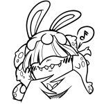 1:1 2023 anthro black_and_white blush blush_lines bust_portrait closed_smile clothed clothed_anthro clothed_female clothing daphne_(mario_plus_rabbids) digital_drawing_(artwork) digital_media_(artwork) elemental_creature english_description female female_anthro flora_fauna hair hair_over_eyes hybrid lagomorph long_ears mammal mario_plus_rabbids_sparks_of_hope monochrome mouth_closed musical_note musical_symbol nintendo plant portrait rabbid raving_rabbids raygirl rayman_(series) shaded sharp_teeth shirt simple_background simple_shading smile solo speech_bubble symbol teeth thorns topwear ubisoft vines white_background