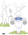 absurd_res anthro balls big_balls big_ears big_penis dakadud foreskin foreskin_play foreskin_pull foreskin_stretching genitals hi_res huge_balls huge_penis hyper hyper_balls hyper_genitalia hyper_penis lagomorph leporid male mammal penis rabbit rabbit_ears shocked solo white_body