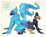 all_fours anal anal_penetration anatid anseriform anthro anthro_on_anthro ass_to_ass avian avian_feet beak big_butt bird black_body black_feathers blue_body breath butt daffy_duck dildo dildo_in_ass dildo_insertion double_dildo duck duo elemental_creature european_mythology eyebrows feathers feet greek_mythology hi_res high-angle_view kolyan-artist larger_anthro larger_male looking_back looney_tunes luuklook male male/male mythological_avian mythological_bird mythological_creature mythological_firebird mythology nude object_in_ass panting penetration phoenix raised_tail sex_toy sex_toy_in_ass sex_toy_insertion simple_background size_difference smaller_anthro smaller_male tail toes tongue tongue_out warner_brothers water water_creature
