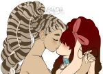 big_butt breasts butt cephalopod coleoid collar coraline_kempt eyewear female glasses hair hair_over_eye hi_res kiss_on_lips kissing kittydee lagomorph leporid mammal marine mimic_octopus mollusk octopodiform octopus pseudo_hair rabbit short small_breasts tentacle_hair tentacles
