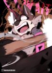 2025 absurd_res ann_coon_(hgoldenbell) anthro anthro_on_anthro argosornstein armwear black_body black_fur black_nose bodily_fluids bovid bovine breasts bunny_costume cattle clothing comic costume duo elbow_gloves english_text fake_ears fake_rabbit_ears fangs female fingers fur gloves grey_body grey_fur handwear hercules_(argosornstein) hi_res horn male male/female mammal markings muscular muscular_anthro muscular_male nude nude_anthro nude_male page_number procyonid raccoon ring_(marking) ringed_tail saliva striped_markings striped_tail stripes sweat tail tail_markings teeth text tongue url