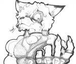 absurd_res anthro canid canine canis chibi claws clothed clothing collar eye_patch eyewear finger_claws fur gloves hair handwear hi_res looking_down male mammal mihoyo pinumontbalou smile smiling_at_viewer solo von_lycaon wolf zenless_zone_zero