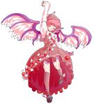  1girl alphes_(style) animal_ears arm_up bird_ears bird_wings black_shoes blush brown_dress brown_hat brown_socks closed_eyes closed_mouth commentary_request dairi dress full_body hat highres imperishable_night large_variant_set long_sleeves medium_hair mystia_lorelei parody pink_hair shirt shoes socks solo style_parody tachi-e touhou transparent_background variant_set white_shirt winged_hat wings 