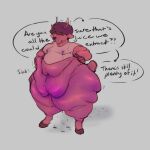 after_juicing anthro antlers belly belly_grab belly_overhang berry_juice big_belly big_butt blue_body blue_fur blueberry_inflation blueberry_juice bodily_fluids bottomless brown_body brown_fur brown_hair butt clothed clothing deer dialogue english_text fat_rolls fur hair hand_on_belly hi_res hooves horn implied_permanent inflation juice_(beverage) lactating lactating_juice lactating_through_clothing leaking leaking_juice male male_lactation mammal mochab3rry moobs navel obese obese_anthro obese_male overweight overweight_anthro overweight_male permaberry slosh sloshing solo standing story story_in_description text thick_thighs unusual_bodily_fluids unusual_lactation wet wet_clothing wide_hips