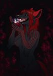 anthro arm_tuft black_inner_ear_fluff black_nose canid canine cheek_tuft duo elbow_tuft facial_tuft female female_anthro floral_background food fur genitals green_eyes grey_body grey_fur hair hi_res holding_another holding_food holding_object humanoid_genitalia humanoid_vulva inner_ear_fluff jewelry long_hair male male_anthro mammal markings necklace nipples nude open_mouth pink_tongue red_eyes red_hair red_markings riorix sharp_teeth size_difference soul_vore standing tan_body tan_fur teeth tongue tongue_out tuft vulva white_body white_fur