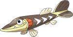  arrokuda artist_request closed_mouth fang fish full_body official_art pokemon pokemon_(creature) pokemon_focus pokemon_swsh smile solo third-party_source transparent_background 