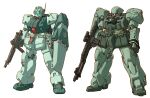  assault_rifle beam_rifle blue_visor cable char&#039;s_counterattack commentary_request concept_art earth_federation energy_gun geara_doga gun gundam holding holding_weapon hose jegan machinery mecha mecha_focus missile_pod mobile_suit neo_zeon no_humans one-eyed original radio_antenna redesign rifle robot roundel science_fiction scope shield tessaku_ro weapon white_background 