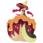  apple appletun artist_request dynamax flapple food fruit full_body gigantamax gigantamax_flapple/appletun no_humans official_art open_mouth pokemon pokemon_(creature) pokemon_focus pokemon_swsh solo third-party_source tongue transparent_background 