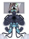 absurd_res anal anal_penetration anal_sheath anthro antlers anus bdsm bodily_fluids bondage bound bulge butt buttplug chastity_device clothed clothing collar deer digital_media_(artwork) drone dronification fur gag genitals hair handle handles_on_hips hi_res horn hybrid lactating latex latex_clothing latex_skinsuit lock_bulge lock_symbol machine male mammal milking_machine mintybutt_galaxy_wizard null_bulge open_mouth penetrable_plug penetrable_sex_toy penetration penis plug_(sex_toy) public_use restraints rubber_clothing sex sex_toy simple_background skinsuit solo submissive tail takanuri teats through_wall tight_clothing tunnel_gag tunnel_plug udder_milking udders
