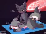 absurd_res anal anal_penetration animal_genitalia animal_penis anthro blush bodily_fluids canine_genitalia canine_penis claws cum cum_inside dragon duo entwined_tails eyes_closed fangs fur fur_markings furred_dragon furred_scalie genital_fluids genitals heart_symbol hi_res iradeon lying male male/male markings mythological_creature mythological_scalie mythology nuclear54_(character) penetration penis scalie sean_(senz) senz shaking tail tail_coil teeth text thrusting tongue tongue_out trembling x-ray_view yoga_mat