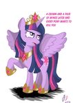  cutie_mark english_text equine female feral friendship_is_magic hair horn horse mammal multi-colored_hair my_little_pony pegasus pony solo teammagix text twilight_sparkle_(mlp) winged_unicorn wings 