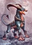  canine devil_tail dragolisco fangs horn houndoom mammal nintendo pok&eacute;mon pok&eacute;mon_(species) red_eyes video_games 