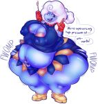 air_creature ambiguous_gender anthro belly belly_markings belly_squish big_butt bodily_fluids butt clothed clothing cloud deltarune elemental_creature elnina_(deltarune) english_text erect_nipples expansion female female_anthro growth growth_sequence gynomorph humanoid intersex kwakwackers living_cloud markings monster monstrous_humanoid nipple_fetish nipple_outline nipples obese obese_ambiguous obese_anthro obese_female obese_gynomorph obese_humanoid obese_intersex overweight overweight_ambiguous overweight_anthro overweight_female overweight_gynomorph overweight_humanoid overweight_intersex pouch_(anatomy) raised_clothing semi-anthro squish sweat sweating_profusely text thigh_expansion torn_clothing undertale_(series) wardrobe_malfunction weight_difference weight_gain