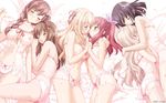  breasts cuddling holding_hands hugging kawamura_reo kiss kissing kitajima_kaede kitajima_sara matsubara_yuna nipples oda_nanami panties peko sawaguchi_mai see_through sleep sleeping snuggling sono_hanabira_ni_kuchizuke_wo underwear yuri 