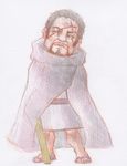  1boy blind cloak dressrosa issho_(fujitora) male male_focus marine one_piece scar solo standing 