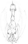  ankh ankle_bracers anklet barefoot bat big_breasts braid breasts collar ear_piercing erect_nipples female gideon hair hanging huge_breasts mammal nipple_piercing nipples nude paws piercing plain_background realistic_wings short_hair sketch smile solo source_request upside_down white_background wide_hips wings 