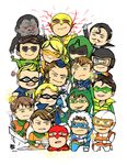  6+boys abra_kadabra_(dc) barry_allen bow bowtie brown_hair cape captain_boomerang captain_cold character_request dark_persona dc_comics doctor_alchemy domino_mask father father_and_son fiddle flash_(series) flute fur_trim glasses gloves goggles golden_glider gorilla_grodd gun heat_wave highres hood instrument mask mirror mirror_master multiple_boys pied_piper professor_zoom rainbow_raider son superhero the_flash the_top the_trickster wand weapon weather_wizard yo-yos 