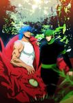  beast black_hair blue_hair coco_(toriko) highres myscles smile toriko toriko_(series) 