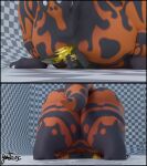 anthro belly big_belly big_butt black_body black_fur butt claws duo fur gali_the_gila_(yentrix) gila_monster hair helodermatid hi_res lizard lying lying_on_another male male/male moobs nude obese obese_anthro obese_male on_top_of_another orange_body overweight overweight_anthro overweight_male reptile rexouium scalie simple_background tail teeth thick_thighs under_belly yellow_body yellow_fur yentrix yentrix_(yentrix)