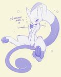  blush closed_eyes english eyelashes female_orgasm furry gen_1_pokemon masturbation mega_mewtwo_y mega_pokemon mewtwo no_humans orgasm pokemon pokemon_(creature) pussy_juice slugbox solo tail 