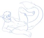  anthro autocunnilingus clitoris cuntboy dragon horn intersex lying masturbation monochrome nude on_back oral plain_background pussy pussy_juice raised_leg sketch skidd solo spread_legs spreading white_background 