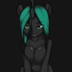  anthrofied breasts changeling equine female friendship_is_magic horn horse kloudmutt looking_at_viewer mammal my_little_pony pony queen_chrysalis_(mlp) solo 