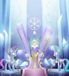  armor blonde_hair crystal_empire equestria-prevails equine female feral friendship_is_magic hair helmet hi_res horn horse human mammal megan_(mlp) my_little_pony one_leg_up original_character polearm pony royal_guard_(mlp) spear staff weapon winged_unicorn wings 