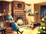  alice_margatroid baking_sheet blonde_hair book bookshelf boots braid candle chair chest_of_drawers chocolate_chip_cookie christmas_tree cookie cupboard doll elbow_rest fire fireplace food hand_on_own_chin hooreng hourai_doll indoors kirisame_marisa long_hair looking_at_another lying multiple_girls on_stomach open_book rocking_chair shanghai_doll shinki short_hair single_braid sitting smile sparkle touhou touhou_(pc-98) window wreath 