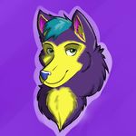  bisexual canine female fur green_eyes herm icon intersex invalid_color invalid_tag male mammal pink pinki-husky plain_background purple purple_fur smile yellow yellow_fur 