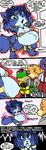  big_belly blue_fur canine chibi comic cute falco_lombardi female fox fox_mccloud fur humor krystal male mammal navel nintendo pregnant silly slippy star_fox steslos video_games 