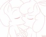  animated apple_bloom_(mlp) babs_seed_(mlp) cousins equine female friendship_is_magic horse incest kissing lamiaaaa lesbian monochrome my_little_pony pony young 