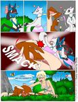  blood blush combee comic denial dusty dusty&#039;s_poke&#039;adventure dusty's_poke'adventure female human kissing lesbian lopunny lucario male mammal mienshao nintendo pok&#233;mon pok&eacute;mon tydrian video_games worry 