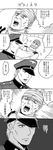  bandages battle_tendency comic greyscale jojo_no_kimyou_na_bouken military military_uniform monochrome multiple_boys parody robert_eo_speedwagon rudolph_von_stroheim scar sokka_(kbs) ss_insignia straitjacket totenkopf translated uniform 