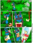  battle berries comic dusty&#039;s_poke&#039;adventure dusty's_poke'adventure female forest kecleon lucario mienfoo nintendo pok&#233;mon pok&eacute;mon sunkern tree tydrian video_games 