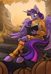 anthro autumn book clothing ears_up equid equine female friendship_is_magic hair hasbro hi_res horn leg_warmers legwear long_hair long_tail looking_down mammal my_little_pony mythological_creature mythological_equine mythology open_book plant sitting_on_stairs solo spread_wings stairs stirren sweater tail topwear tree twilight_sparkle_(mlp) winged_unicorn wings yellow_leaves