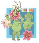  anthro areola big_breasts blonde_hair breasts butt claws demonnyuu digital_media_(artwork) dinosaur female flora_fauna full-length_portrait hair hi_res long_hair meganium model_sheet multicolored_hair nintendo nipples non-mammal_breasts nude open_mouth pink_hair plant pok&eacute;mon pok&eacute;mon_(species) portrait pussy reptile scalie simple_background smile solo standing toe_claws tongue two_tone_hair video_games yellow_eyes 
