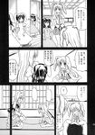  angry animal_ears bdsm bondage bound bunny_ears cape chibi clone comic dress greyscale highres inaba inaba_tewi long_hair monochrome multiple_girls necktie open_mouth reisen_udongein_inaba short_hair skirt takaku_toshihiko tears touhou translated very_long_hair 