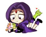  beast_boy blush cape cat dc_comics equine feline female green_eyes green_hair hair horse human keterok male mammal my_little_pony orange_eyes orange_hair pegasus pony purple_eyes purple_hair raven_(teen_titans) teen_titans teen_titans_go! toy wings 